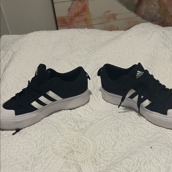 Adidas Classic Black and White Trainers - Picture 2 of 4